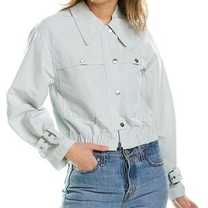 NWT 3.1 Phillip Lim Trench Bomber Jacket Sea Blue